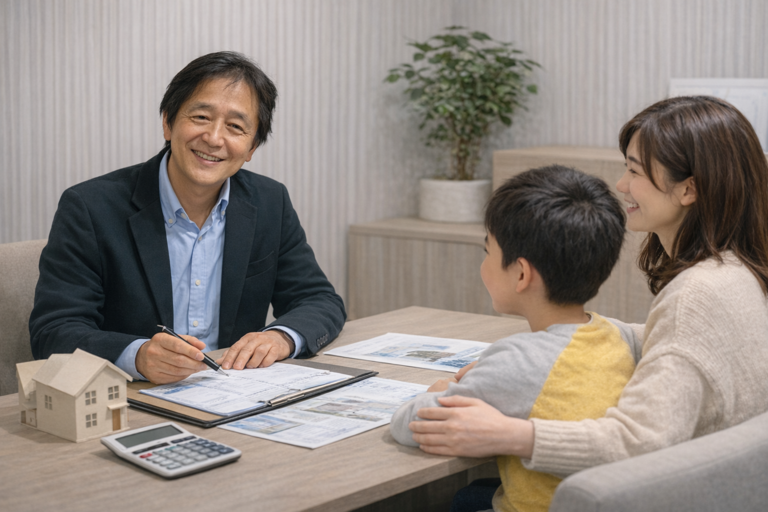 可児市アルファテック不動産　商談の様子